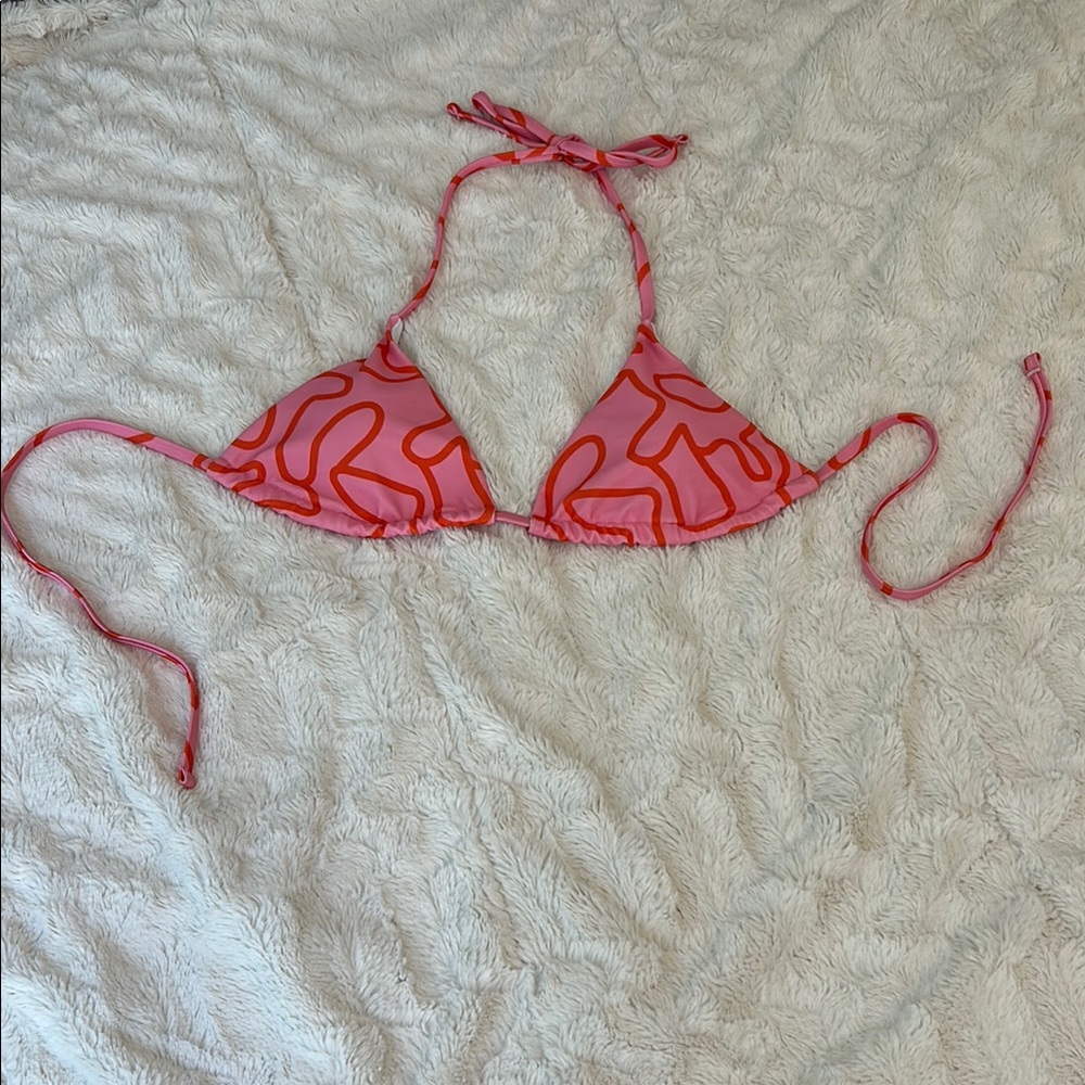 Pink and Orange Bikini Top